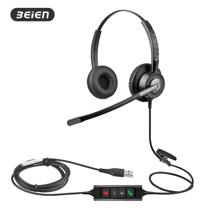 Call Center USB Noise Canceling Headset Collection factory