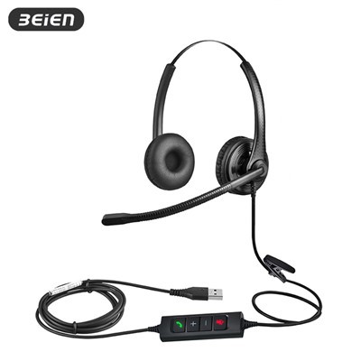 Casque USB pour centre de contact binaural