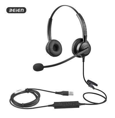 Casque USB filaire binaural pour PC