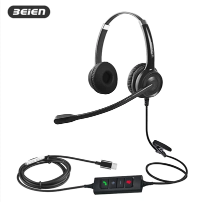 Casque de bureau double ENC Type-C