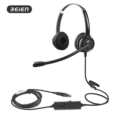Casque téléphonique professionnel avec micro pour centre d'appels